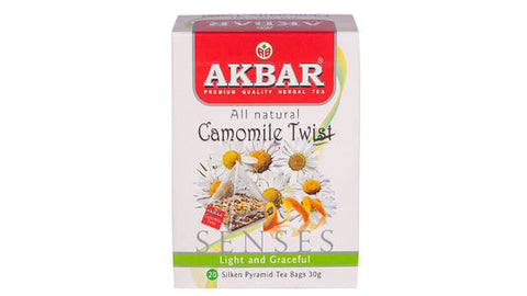 Akbar Camomile Twist Infusion Tea, 20 Count Tea Bags