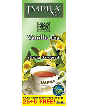 Impra Vanilla Flavoured Black Tea, 25 Count Tea Bags