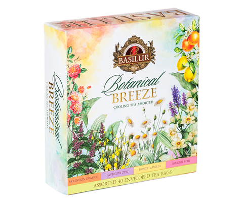 Basilur Botanical Breeze Assorted Tea, 40 Count Tea Bags
