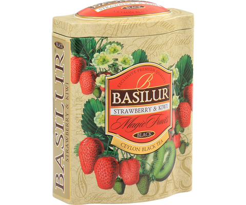 Basilur Magic Fruits レモンとライム風味のセイロンティー、ルースティー 100g 