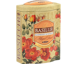 Basilur Magic Fruits Raspberry and Rosehip Flavoured Ceylon Tea Tin Caddy