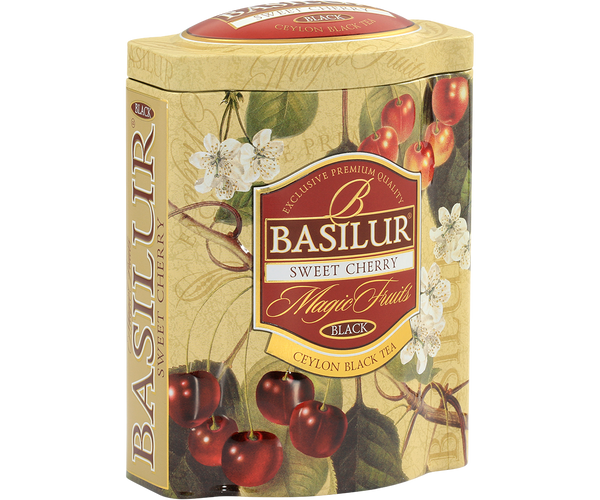 Basilur Magic Fruits Sweet Cherry Flavoured Ceylon Tea Tin Caddy