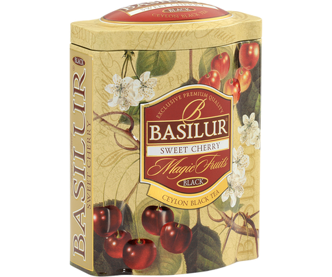 Basilur Magic Fruits Sweet Cherry Flavoured Ceylon Tea Tin Caddy