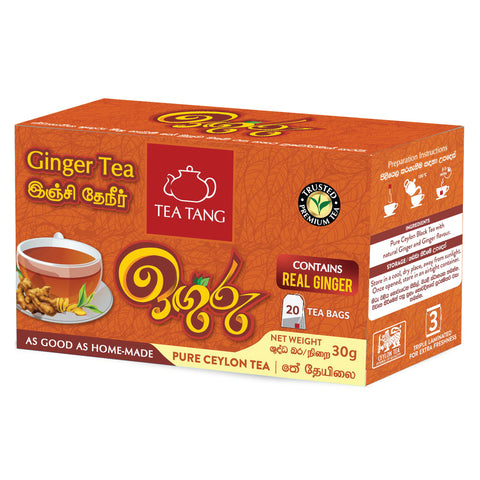 Tea Tang Ginger Flavoured Ceylon Black Tea, 20 Count Tea Bags