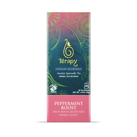 Terapy Ceylon Peppermint Boost, 20 Count Tea Bags