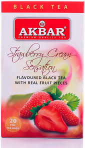 Akbar Strawberry Cream Sensation Tea, 20 Count Tea Bags