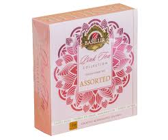 Basilur Pink Tea Assorted, 40 Count Tea Bags