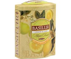 Basilur Magic Fruits Lemon and Lime Flavoured Ceylon Tea Tin Caddy