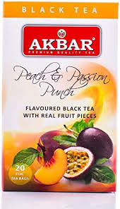Akbar Peach And Passion Punch Tea, 20 Count Tea Bags