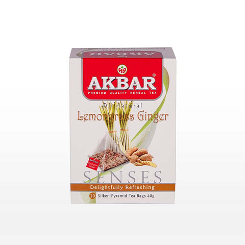 Akbar Lemongrass Ginger Infusion Tea, 20 Count Tea Bags
