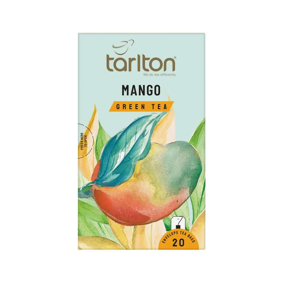 Tarlton Mango Flavoured Ceylon Green Tea, 20 Count Tea Bags