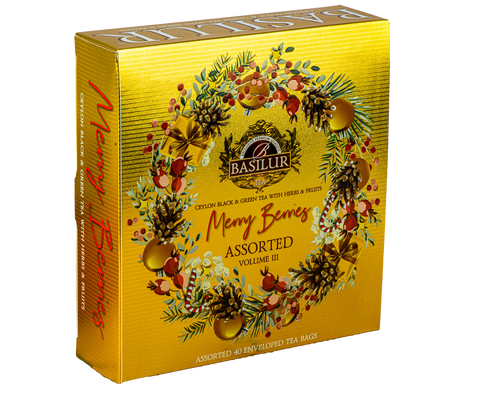 Basilur Merry Berries Assorted Tea Volume 3, 40 Count Tea Bags