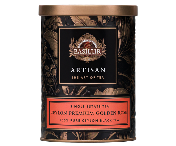 Basilur Artisan Collection Ceylon Premium Golden Rose Tin, Loose Tea 75g