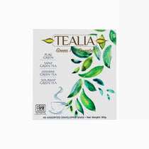 Tealia Presentation Box Green Tea Quartet Assorted, 40 Count Tea Bags