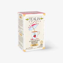Tealia Strawberry Hibiscus Rosehip Tea, 20 Count Tea Bags