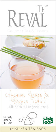 Te Reval Lemongrass And Ginger Twist Tea, 15 Count Tea Bags