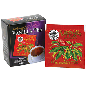 Mlesna Vanilla Flavoured Ceylon Tea, 10 Count Tea Bags