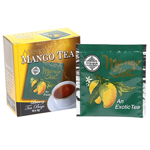 Mlesna Mango Flavoured Ceylon Tea, 10 Count Tea Bags