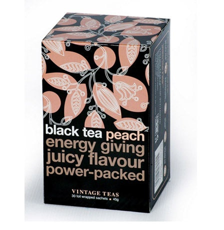 Vintage Peach Flavoured Ceylon Tea, 30 Count Tea Bags