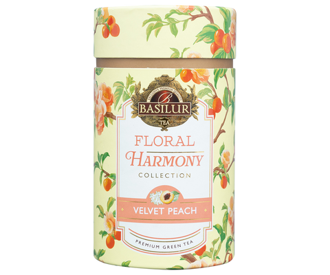 Basilur Floral Harmony Velvet Peach, Loose Leaf Green Tea 75g