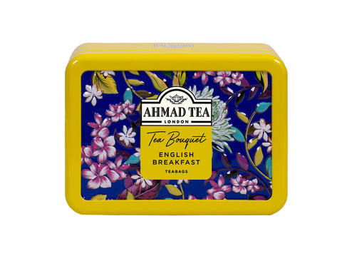 Ahmad Tea Bouquet English Breakfast Tea Caddy,10 Count Tea Bags