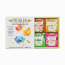 Tealia Presentation Box Herbal Tea Quartet Assorted, 40 Count Tea Bags