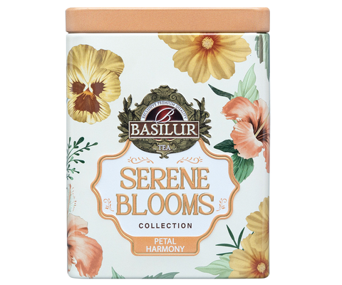 Basilur Serene Blooms Petal Harmony Luxury Tin Caddy , Loose Leaf Black Tea 75g