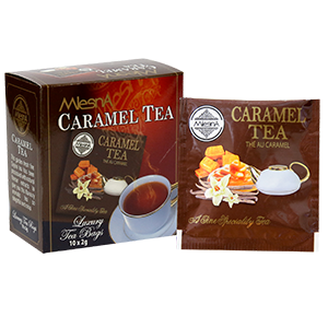 Mlesna Caramel Flavoured Ceylon Tea, 10 Count Tea Bags