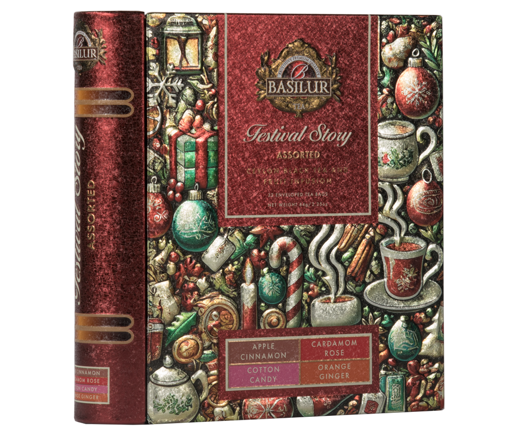 Basilur Festivals Story Tea Book, 32 Count Tea Bags