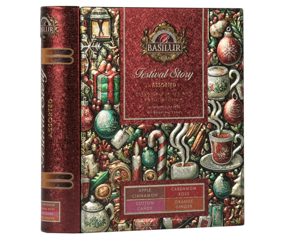 Basilur Festivals Story Tea Book, 32 Count Tea Bags