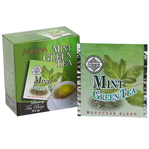 Mlesna Mint Ceylon Green Tea, 10 Count Tea Bags