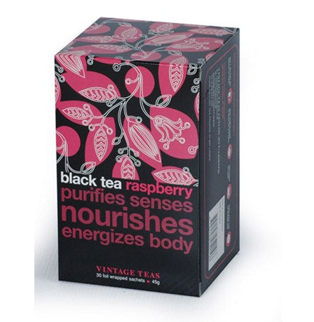 Vintage Raspberry Flavoured Ceylon Tea, 30 Count Tea Bags