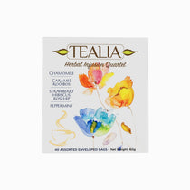 Tealia Presentation Box Herbal Tea Quartet Assorted, 40 Count Tea Bags