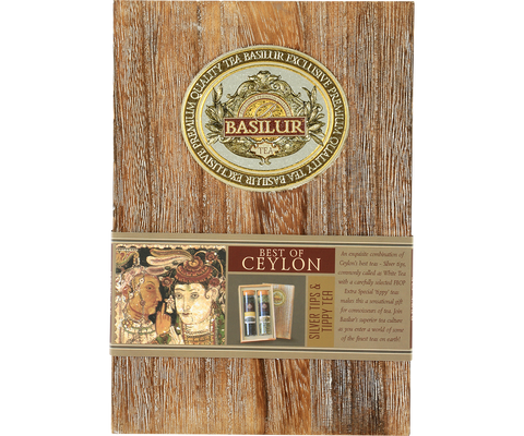 Basilur Luxury Silver Tips and Tippy Tea Wooden Gift Box
