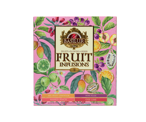 Basilur Assorted Fruit Infusion Tea Volume 2, 40 Count Tea Bags
