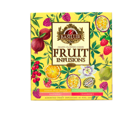 Basilur Assorted Fruit Infusion Tea Volume 3, 40 Count Tea Bags