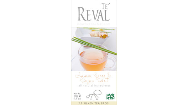 Te Reval Lemongrass And Ginger Twist Tea, 15 Count Tea Bags