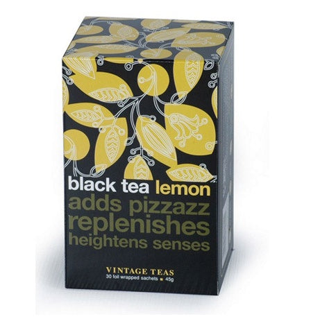 Vintage Lemon Flavoured Ceylon Tea, 30 Count Tea Bags