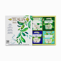 Tealia Presentation Box Green Tea Quartet Assorted, 40 Count Tea Bags
