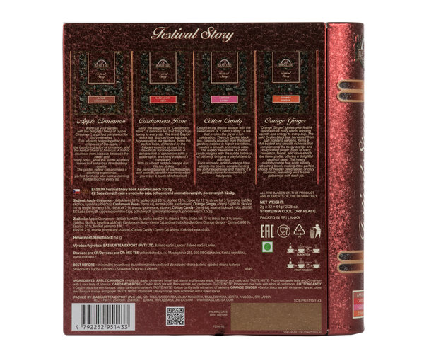 Basilur Festivals Story Tea Book, 32 Count Tea Bags