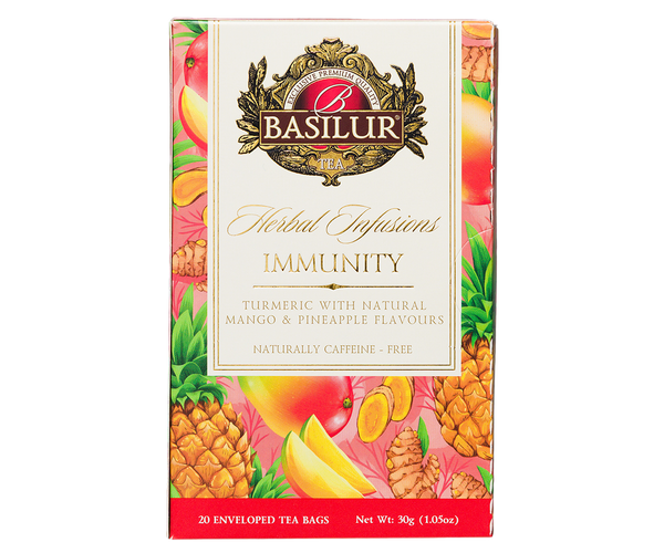 Basilur Immunity Herbal Tea, 20 Count Tea Bags