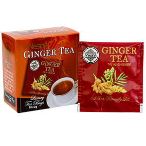 Mlesna Ginger Flavoured Ceylon Tea, 10 Count Tea Bags