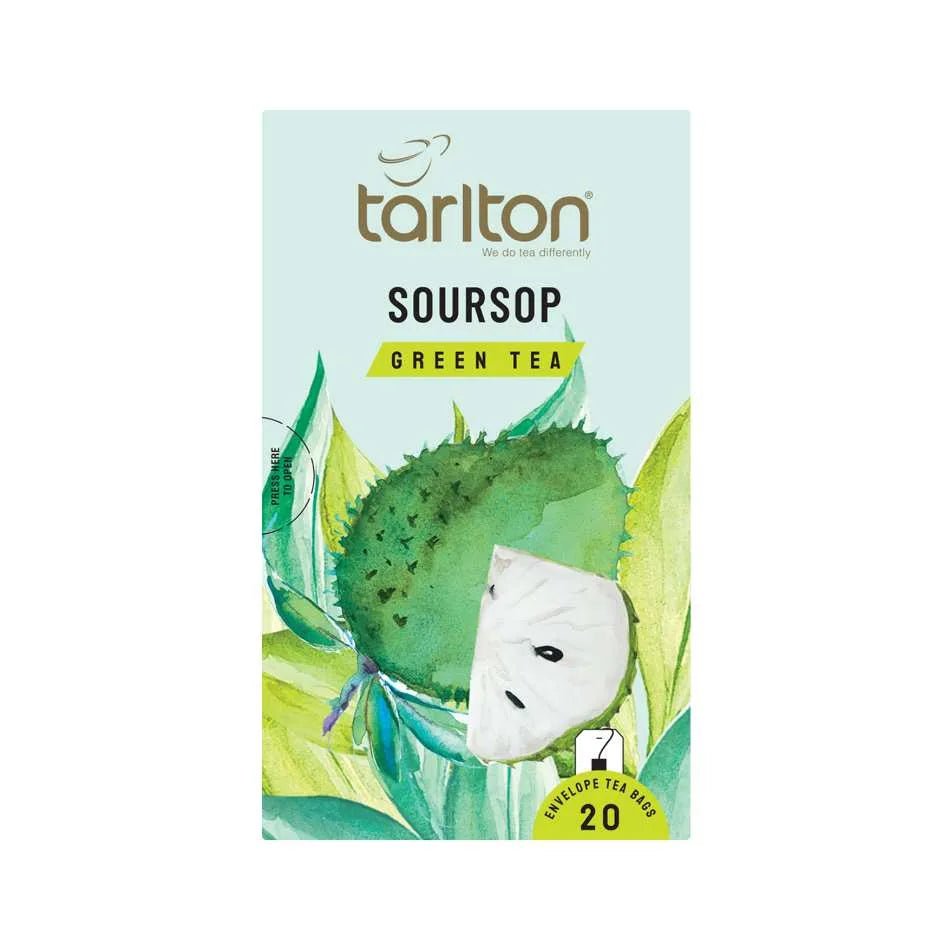 Tarlton Soursop Flavoured Ceylon Green Tea, 20 Count Tea Bags