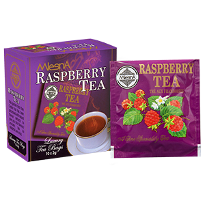 Mlesna Raspberry Flavoured Ceylon Tea, 10 Count Tea Bags