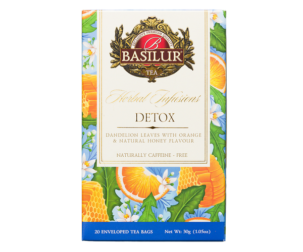 Basilur Detox Herbal Tea, 20 Count Tea Bags