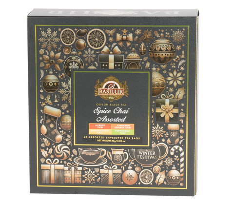 Basilur Spice Chai Assorted Gift Pack, 40 Count Tea Bags