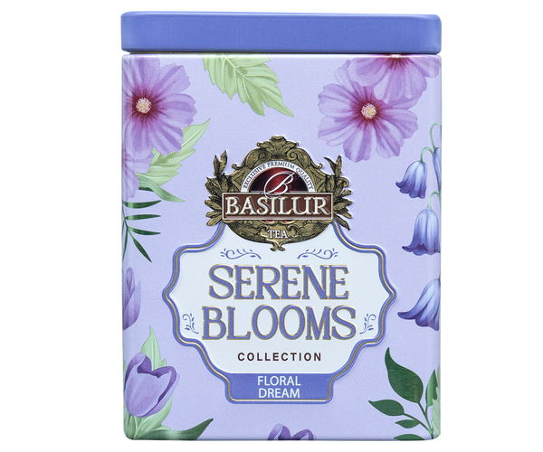 Basilur Serene Blooms Floral Dream Luxury Tin Caddy , Loose Leaf Black Tea 75g
