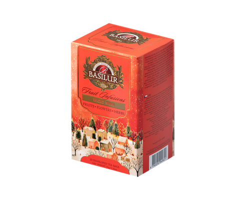 Basilur Fruit Infusions Christmas Flavors Spiced Wine Tea, 20 Count Tea Bags