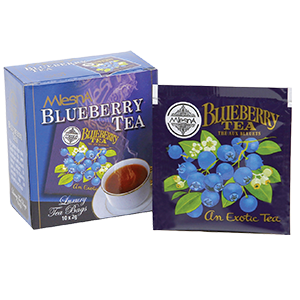 Mlesna Blueberry Flavoured Ceylon Tea, 10 Count Tea Bags