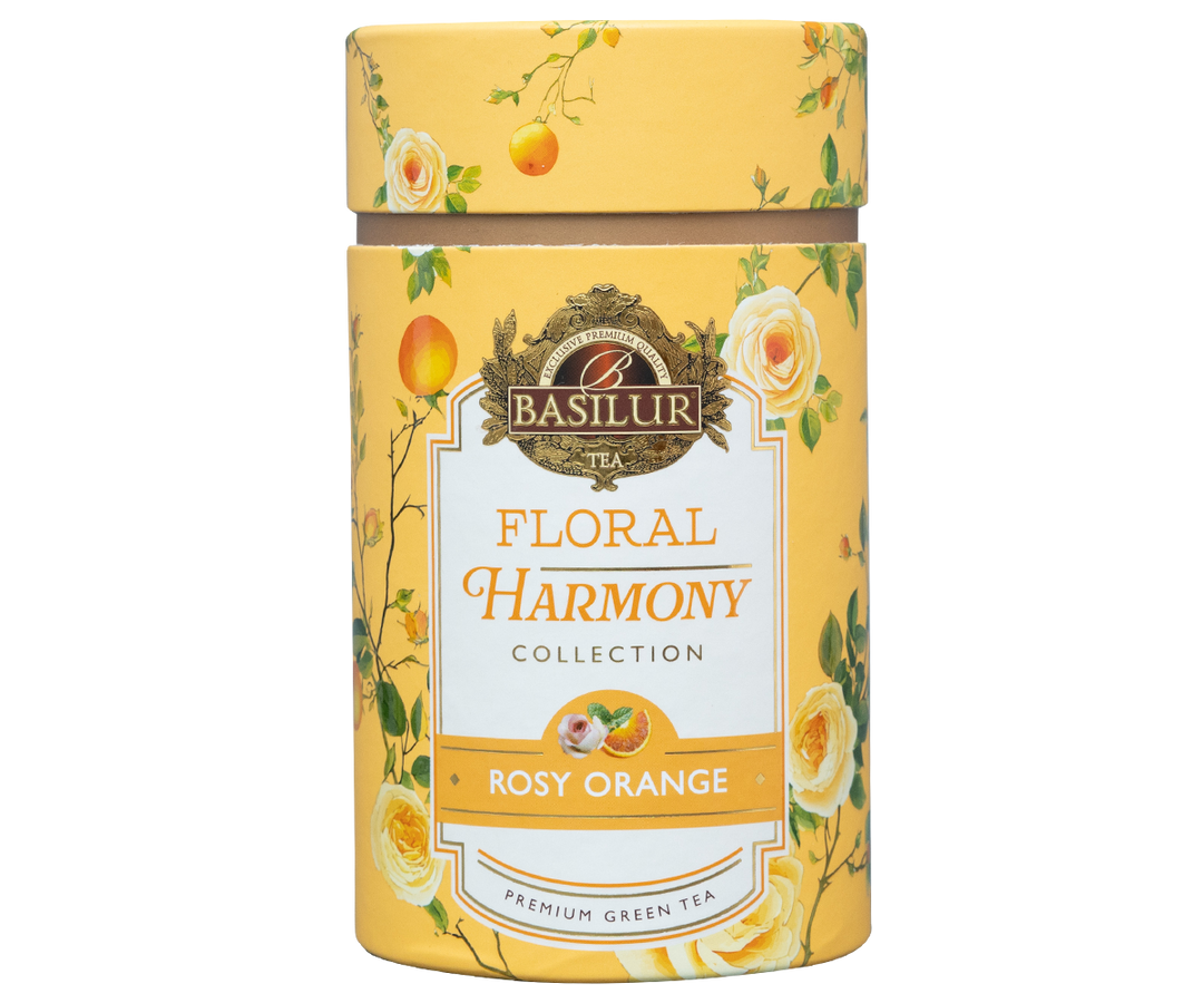 Basilur Floral Harmony Rosy Orange, Loose Leaf Green Tea 75g